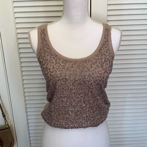 Gorgeous sequined nude tank